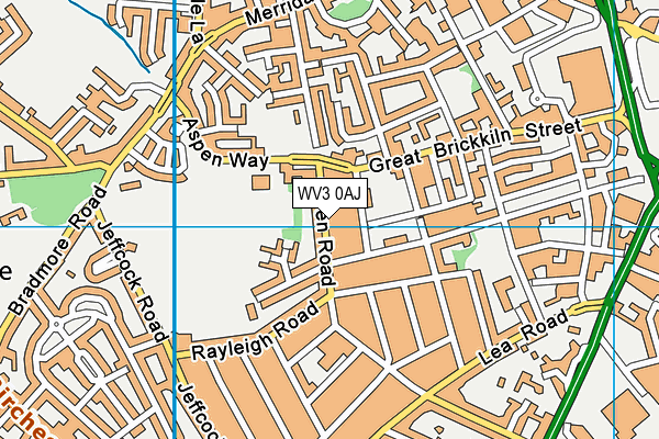WV3 0AJ map - OS VectorMap District (Ordnance Survey)
