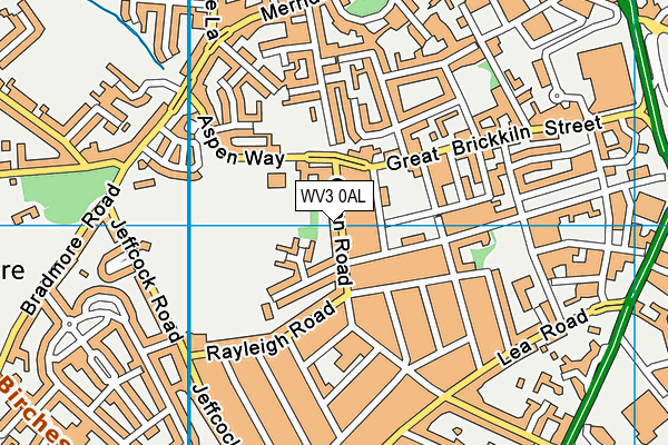 WV3 0AL map - OS VectorMap District (Ordnance Survey)