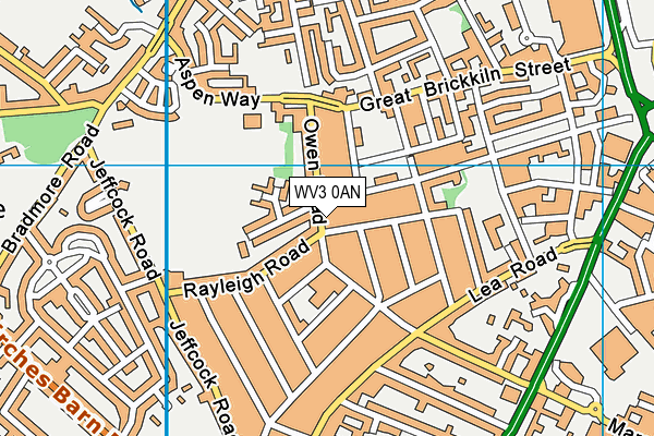 WV3 0AN map - OS VectorMap District (Ordnance Survey)