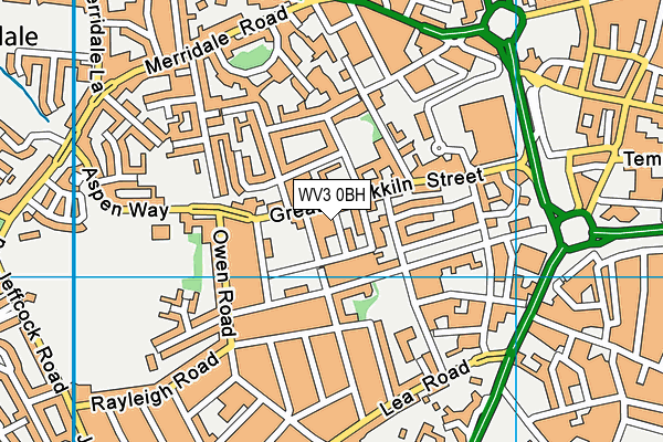 WV3 0BH map - OS VectorMap District (Ordnance Survey)