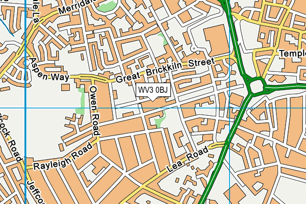 WV3 0BJ map - OS VectorMap District (Ordnance Survey)