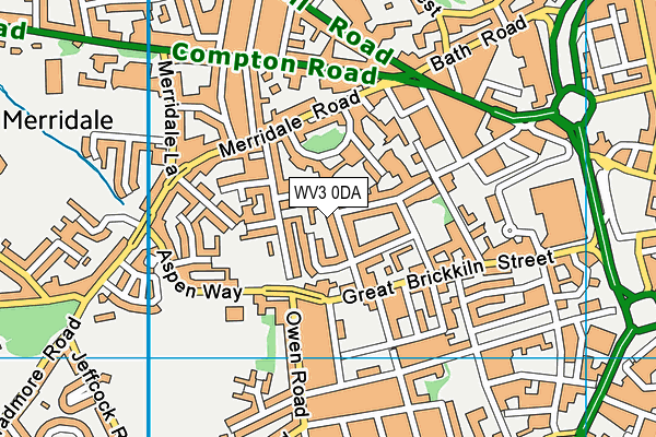 WV3 0DA map - OS VectorMap District (Ordnance Survey)