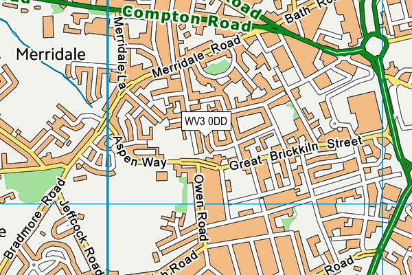 WV3 0DD map - OS VectorMap District (Ordnance Survey)