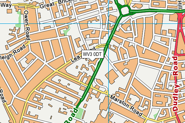 WV3 0DT map - OS VectorMap District (Ordnance Survey)
