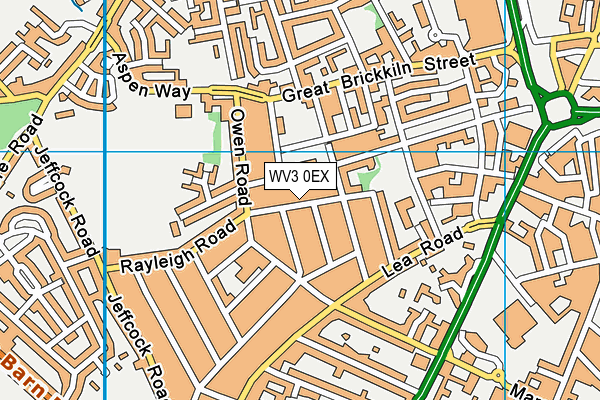WV3 0EX map - OS VectorMap District (Ordnance Survey)