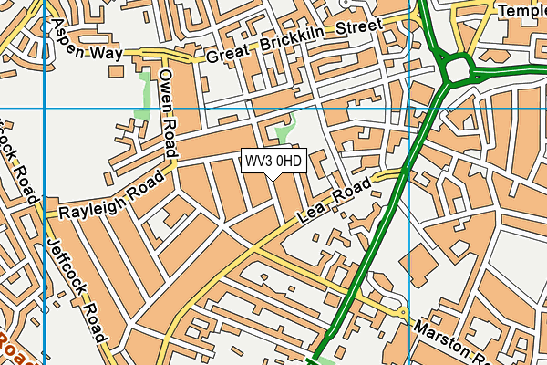WV3 0HD map - OS VectorMap District (Ordnance Survey)