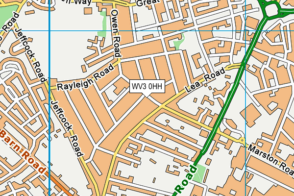 WV3 0HH map - OS VectorMap District (Ordnance Survey)