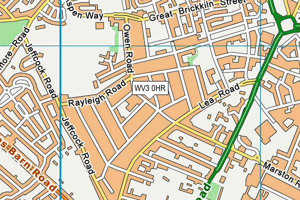 WV3 0HR map - OS VectorMap District (Ordnance Survey)