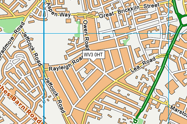 WV3 0HT map - OS VectorMap District (Ordnance Survey)