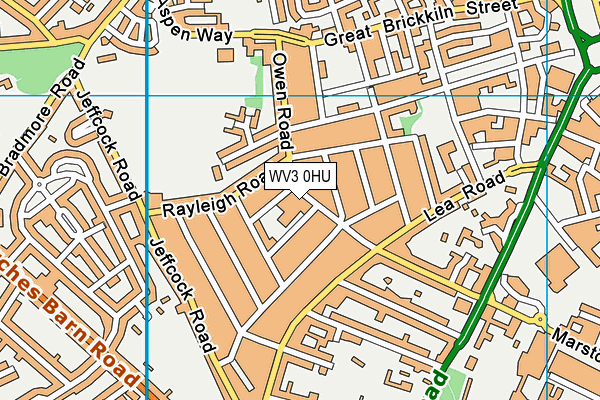 WV3 0HU map - OS VectorMap District (Ordnance Survey)