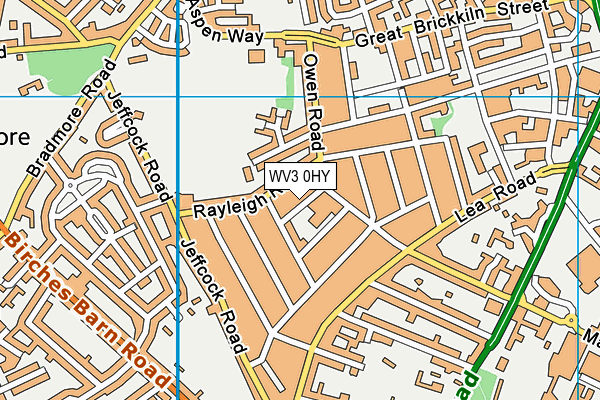 Bantock Primary School map (WV3 0HY) - OS VectorMap District (Ordnance Survey)