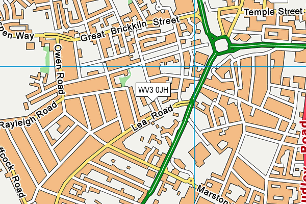 WV3 0JH map - OS VectorMap District (Ordnance Survey)