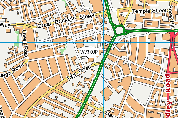 WV3 0JP map - OS VectorMap District (Ordnance Survey)