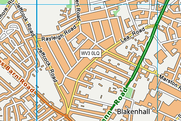 WV3 0LQ map - OS VectorMap District (Ordnance Survey)