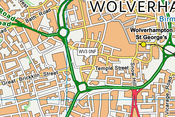 WV3 0NF map - OS VectorMap District (Ordnance Survey)