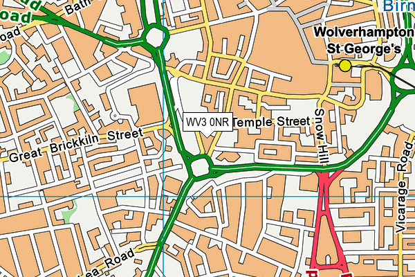 Progress Schools - Wolverhampton map (WV3 0NR) - OS VectorMap District (Ordnance Survey)