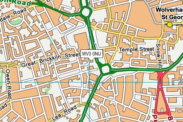 WV3 0NU map - OS VectorMap District (Ordnance Survey)