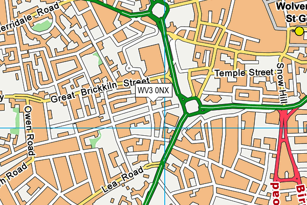 WV3 0NX map - OS VectorMap District (Ordnance Survey)