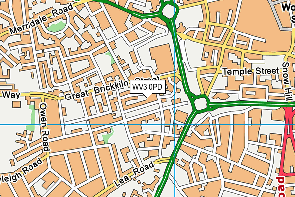 WV3 0PD map - OS VectorMap District (Ordnance Survey)