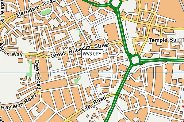 WV3 0PF map - OS VectorMap District (Ordnance Survey)