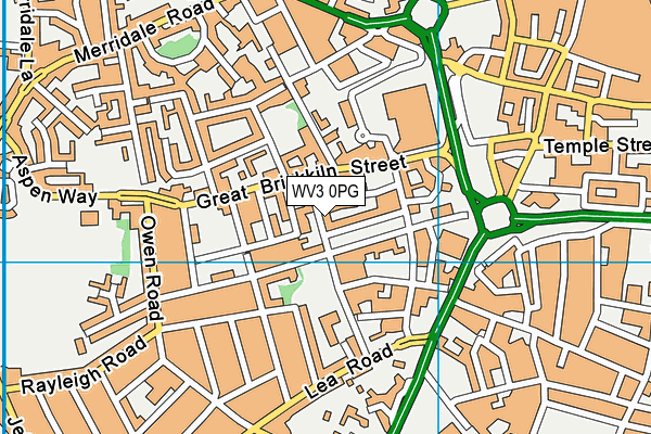 WV3 0PG map - OS VectorMap District (Ordnance Survey)