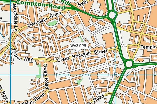 Nishkam Primary School Wolverhampton map (WV3 0PR) - OS VectorMap District (Ordnance Survey)