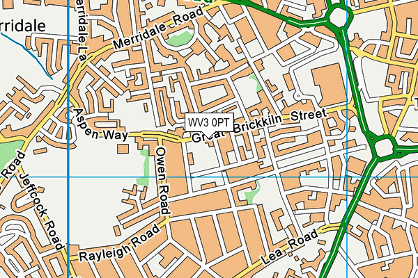 WV3 0PT map - OS VectorMap District (Ordnance Survey)