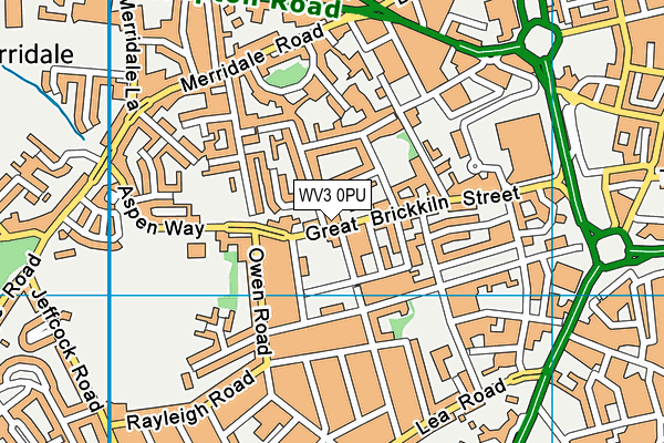 WV3 0PU map - OS VectorMap District (Ordnance Survey)