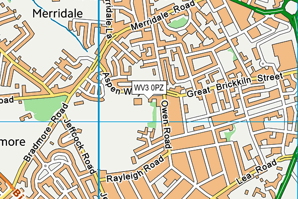 WV3 0PZ map - OS VectorMap District (Ordnance Survey)