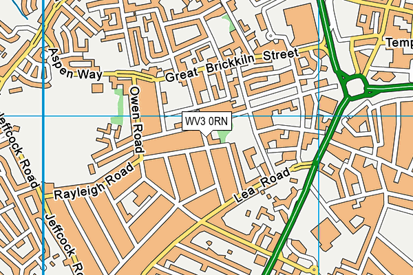 WV3 0RN map - OS VectorMap District (Ordnance Survey)