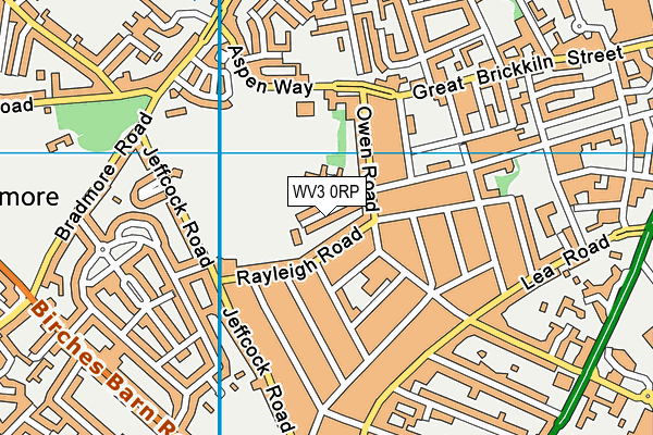 WV3 0RP map - OS VectorMap District (Ordnance Survey)