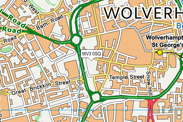 WV3 0SQ map - OS VectorMap District (Ordnance Survey)