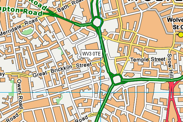 The Gym Group (Wolverhampton) map (WV3 0TE) - OS VectorMap District (Ordnance Survey)