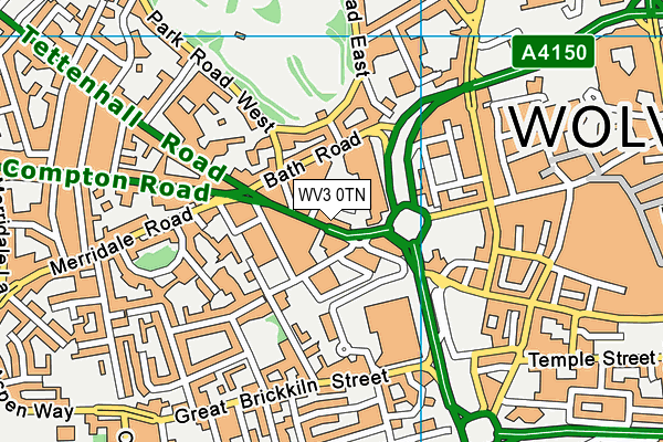 WV3 0TN map - OS VectorMap District (Ordnance Survey)