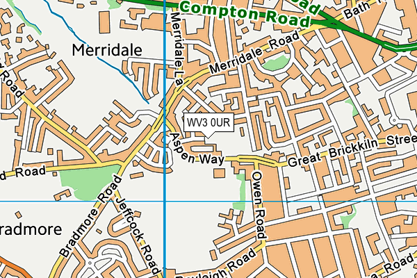 WV3 0UR map - OS VectorMap District (Ordnance Survey)