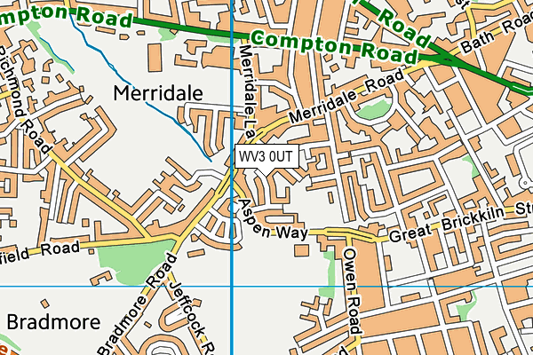 WV3 0UT map - OS VectorMap District (Ordnance Survey)
