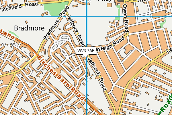 WV3 7AF map - OS VectorMap District (Ordnance Survey)