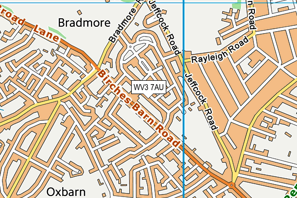 WV3 7AU map - OS VectorMap District (Ordnance Survey)