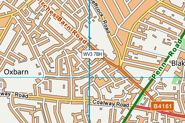 WV3 7BH map - OS VectorMap District (Ordnance Survey)