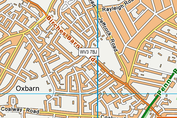 WV3 7BJ map - OS VectorMap District (Ordnance Survey)