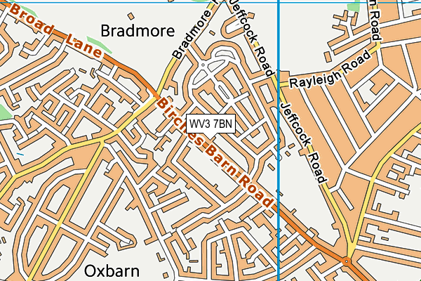 WV3 7BN map - OS VectorMap District (Ordnance Survey)