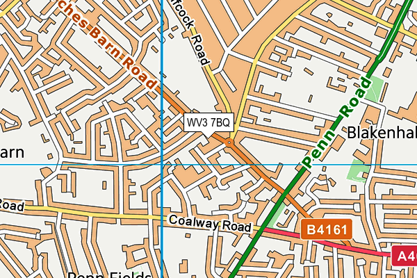 WV3 7BQ map - OS VectorMap District (Ordnance Survey)