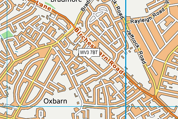 WV3 7BT map - OS VectorMap District (Ordnance Survey)