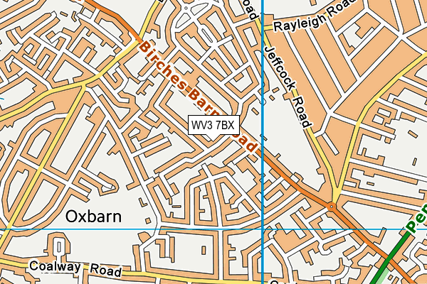 WV3 7BX map - OS VectorMap District (Ordnance Survey)