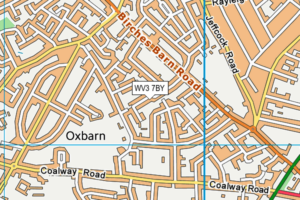 WV3 7BY map - OS VectorMap District (Ordnance Survey)