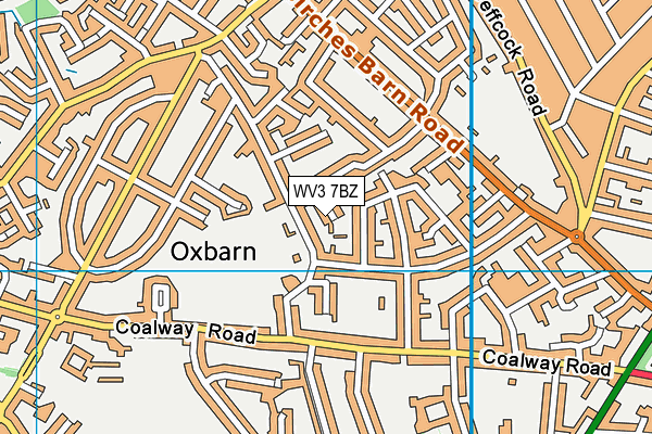 WV3 7BZ map - OS VectorMap District (Ordnance Survey)