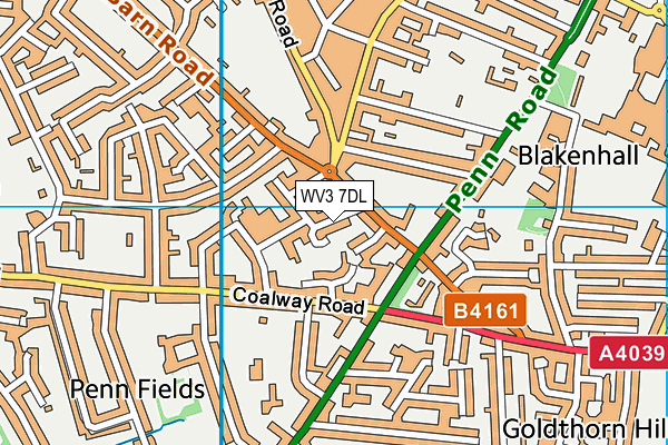 WV3 7DL map - OS VectorMap District (Ordnance Survey)