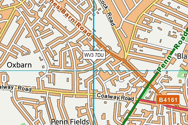 WV3 7DU map - OS VectorMap District (Ordnance Survey)