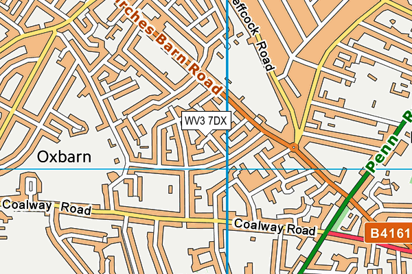 WV3 7DX map - OS VectorMap District (Ordnance Survey)