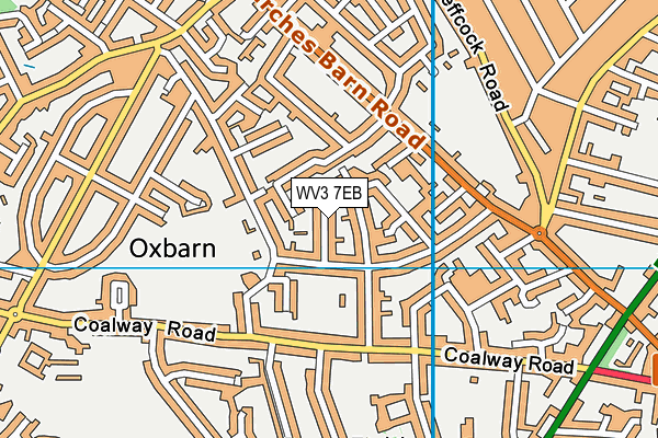 WV3 7EB map - OS VectorMap District (Ordnance Survey)